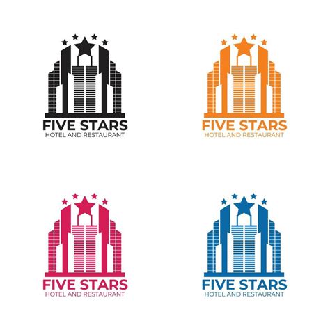 Five Stars Hotel Logo Design 4760572 Vector Art At Vecteezy
