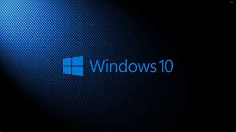 Windows 10 Light Blue Text Logo On Carbon Fiber Wallpaper Computer