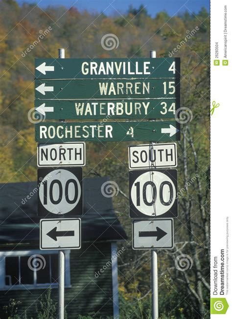 Road Signs In Vermont Stock Photo Image Of Signs Communications