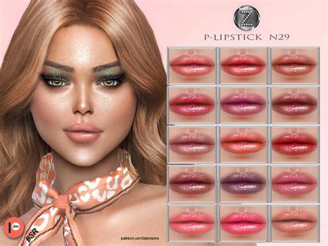 The Sims Resource Patreon Early Access Lipstick N29 Mod Hair