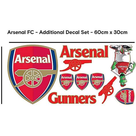 Arsenal Crest Wall Sticker Set Official Online Store