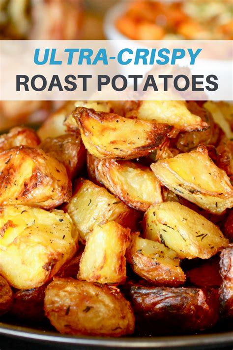 Cut off ends of russet potatoes, stand potatoes on end, and peel potatoes from top to bottom with a sharp knife to make each potato into a uniform cylinder. Ultra-Crispy Roast Potatoes Recipe | Recipe | Veggie side ...