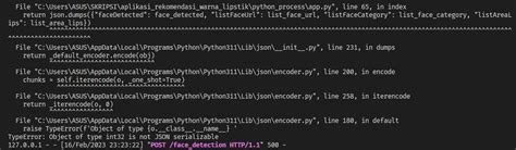 Python Return Json Dumps Got Error Typeerror Object Of Type Int Is