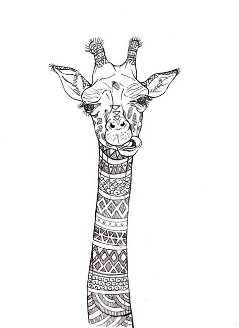 Anna Maggi Animal Coloring Pages Giraffe Art Mandala