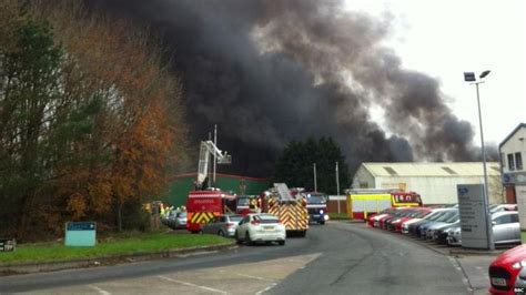 In Pictures Industrial Estate Fire Bbc News