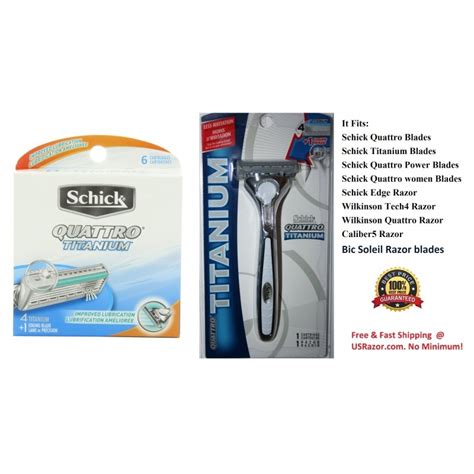 Buy 100% authentic schick & wilkinson quattro razor blades & refill cartridges. 7 Schick Quattro Titanium Cartridge Blades Refil Shaver ...