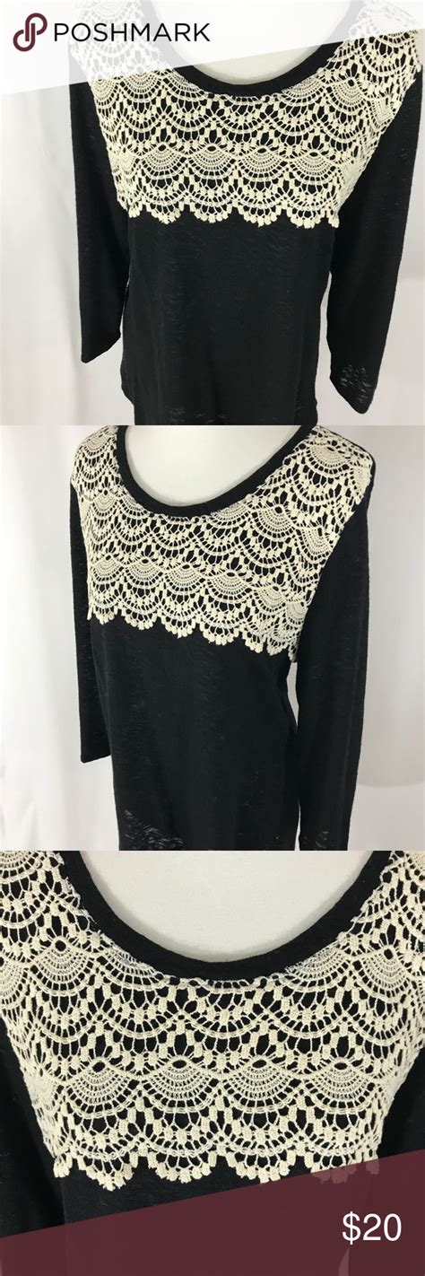 Style And Co Black Lace Tunic Lace Tunic Clothes Design Style And Co