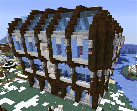 Survival Ice Base First Time I Use Ice And Diorite To Build But Im