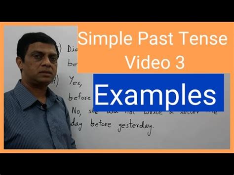 Simple Past Tense Video 3 Examples YouTube
