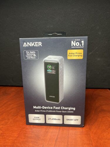 Anker Prime Power Bank 27 650mAh 3 Port 250W Portable Charger 99 54Wh Smart 194644130886 EBay