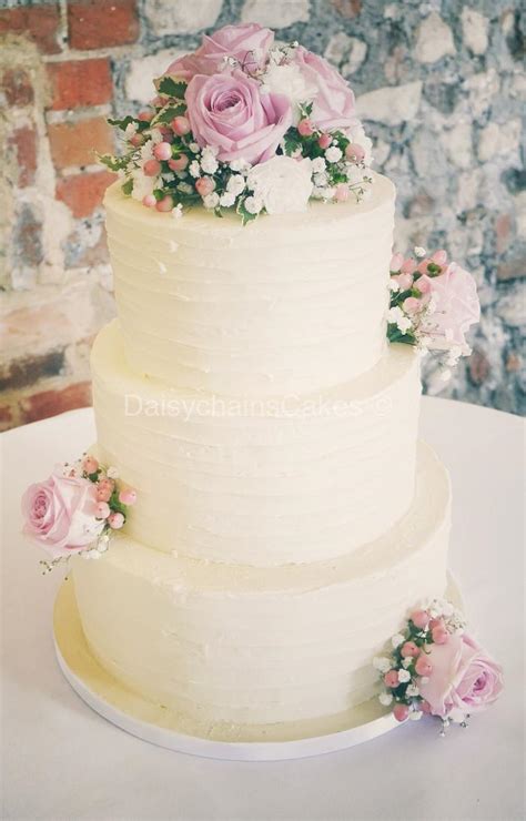 rustic buttercream wedding cake decorated cake by cakesdecor