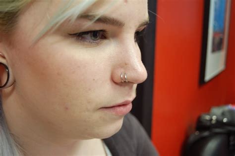 I Want A Double Sided Nostril Double Nose Piercing Double Nostril