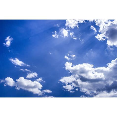 Cyan Blue Heaven Light Clouds Sky 20 Inch By 30 Inch Laminated Poster