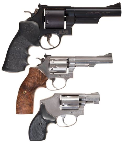 Three Smith And Wesson Double Action Revolvers A Sandw Model