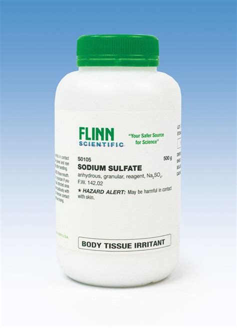 Sodium Sulfate Anhydrous Reagent 500 G Flinn Scientific