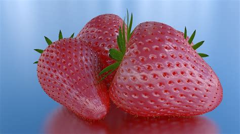 Erdbeere 3d Blender Kostenloses Foto Auf Pixabay