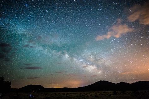 Milky Way Over Sunset Crater Arizona Foto And Bild Astrofotografie