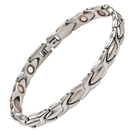 Magnetic Therapy Bracelet Stainless Steel Silver Xoxo