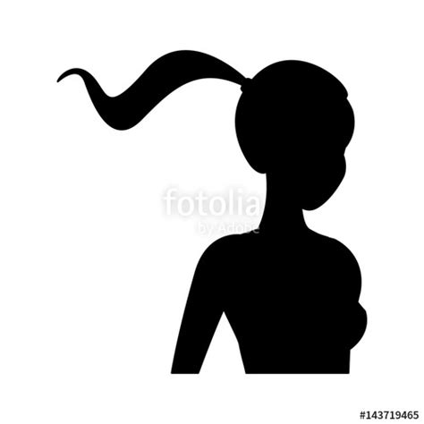 Girl Ponytail Silhouette At Getdrawings Free Download
