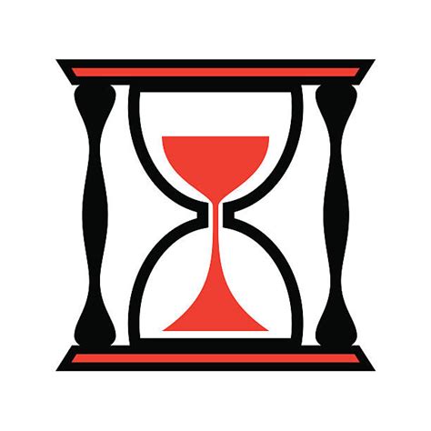 10 Red Sand Hourglass Silhouette Illustrations Royalty Free Vector