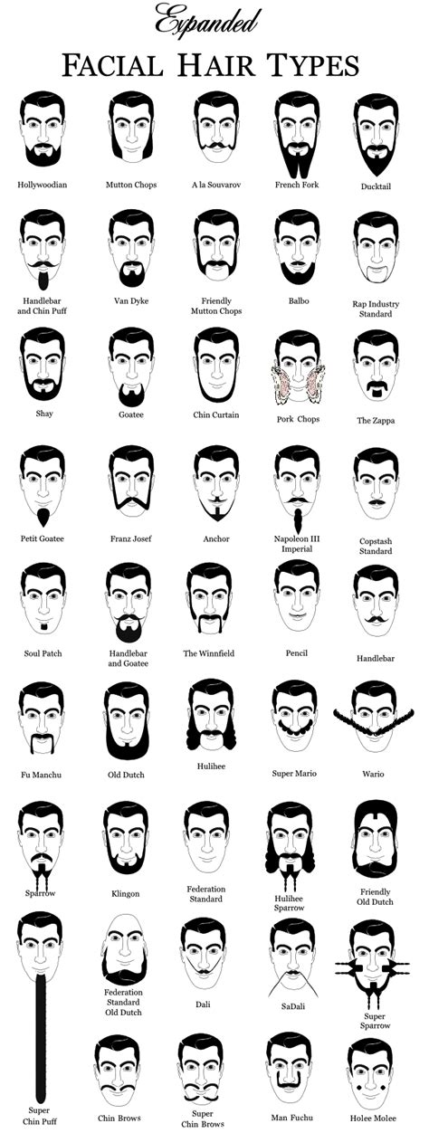 Names Of Different Facial Hair Styles Pin En Staches