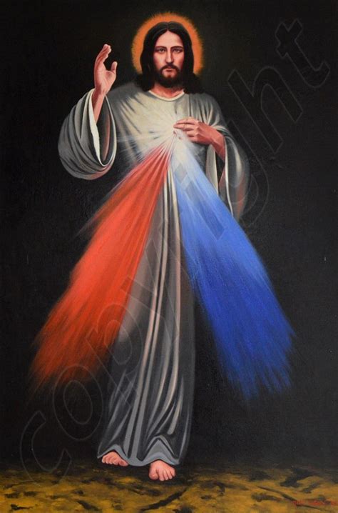 Oil Portrait Of The Lord Of The Divine Mercy 150cm X 100cm 2018 Mvn