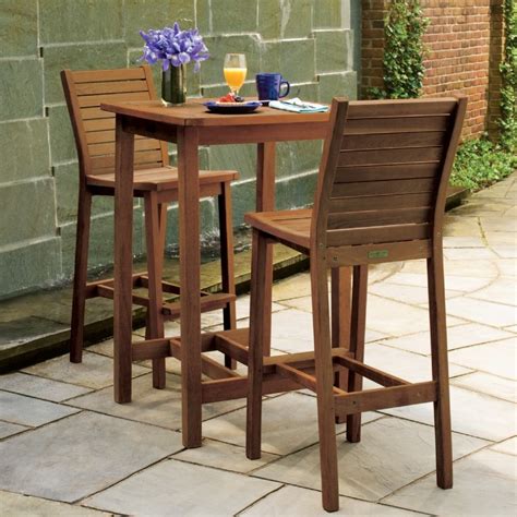 Outdoor bar sets are made specifically for outdoor use, so you can trust they will hold up in most weather. Shorea Wood Dartmoor Outdoor Bar Set 3 Piece Brown Umber ...