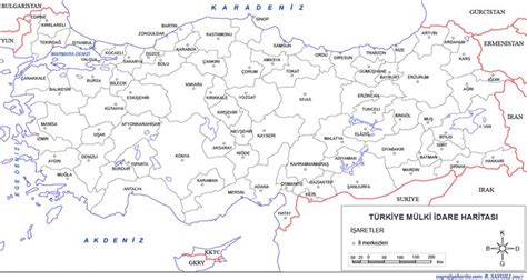 Türkiye Mülki İdare Haritası Harita Haritalar Türkiye