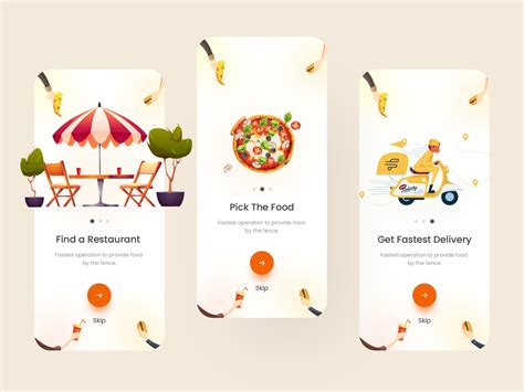 Foodko Food Delivery App Onboarding Screens Uplabs