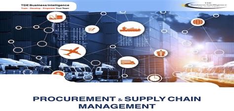 Procurement And Supply Chain Management Tde Business Intelligence