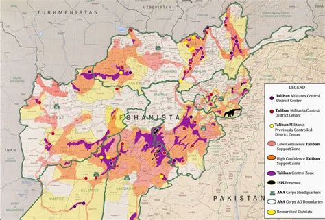 (edit | history) editors can. Afghanistan War: Strategic Map (Areas of Control at ...