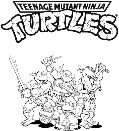 Printable coloring sheets for girls. TMNT Coloring Pages - GetColoringPages.com