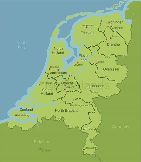 Holanda Y Los Países Bajos En Mapas Politicos Fisicos Y Mudos