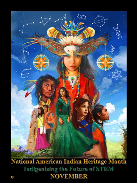 2019 Native American Heritage Month Poster Theme Indigenizing The Future Of Stem