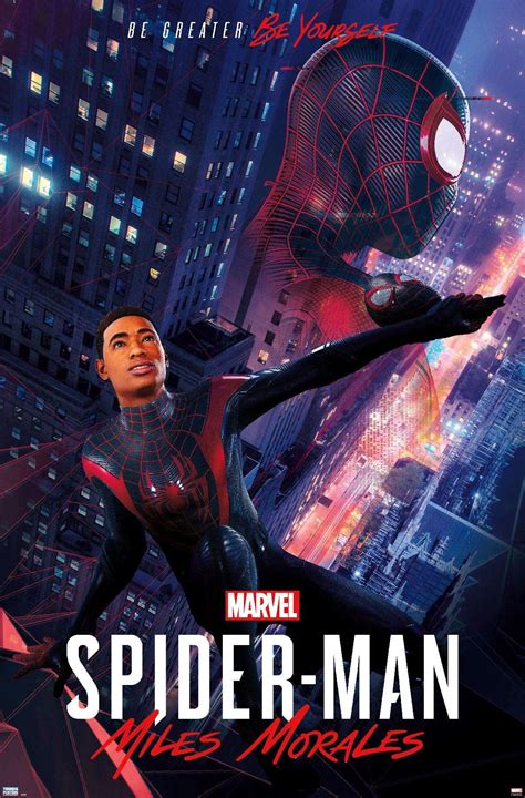 Marvels Spider Man Miles Morales Pose Wall Poster 22375 X 34