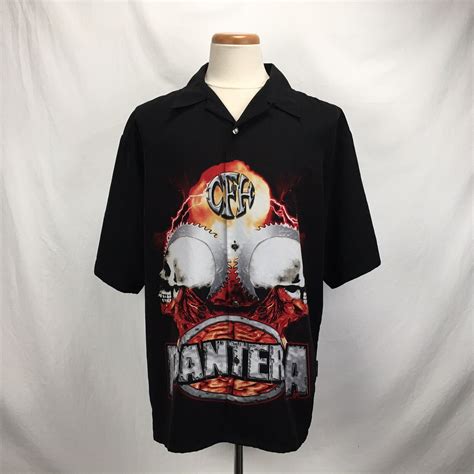 Pantera By Dragonfly Cfh Cowboys From Hell Button Up Gem