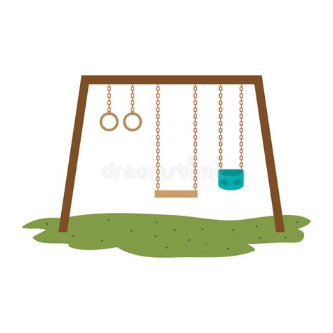 Swings Playground Design Stock Vector Illustration Of Cartoon 79197373