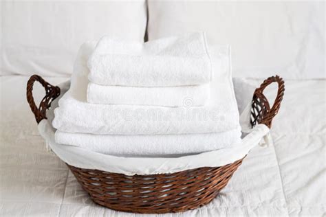 Fresh Clean Laundry In Laundry Basket Stock Image Image Of Cleaning