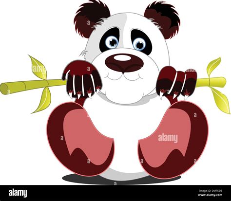 Little Sitting Panda Vector Illustration Stock Vector Image And Art Alamy