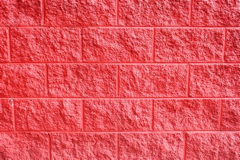 For example, if your cinder blocks are 8x8 in (20x20 cm) and you want to use 2 blocks to make up the wall's width, your total wall width would be 16 in (40 cm). Painted Red Cinder Block Wall Texture Picture | Free ...