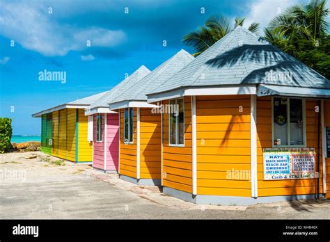 Colourful houses on Pigeon Point,Tobago,Trinidad and Tobago,Caribbean