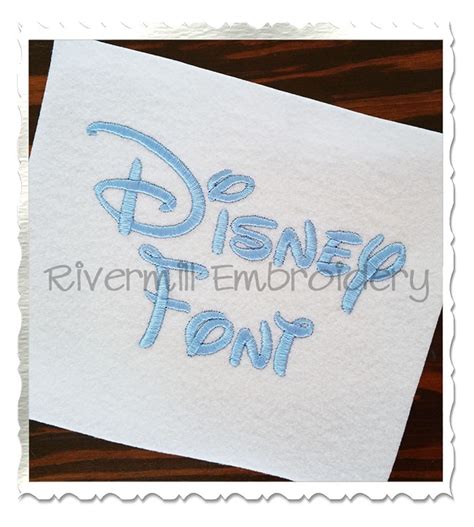 1 12 Inch Size Only Disney Machine Embroidery Font Rivermill Embroidery