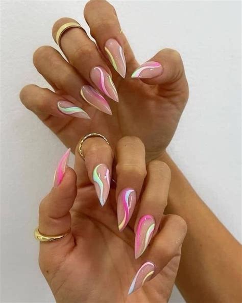 30 Summer Swirl Nails You Need To Try Prada And Pearls Nail Art