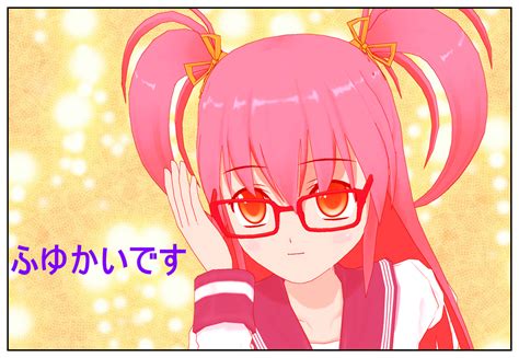 Mirai Kuriyama Anime Girl With Pink Hair And Glasses