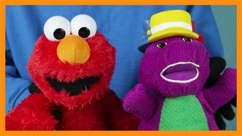 Barney Sings Silly Hats Song Elmo Sesame Street Toy Dancing Fun Happy
