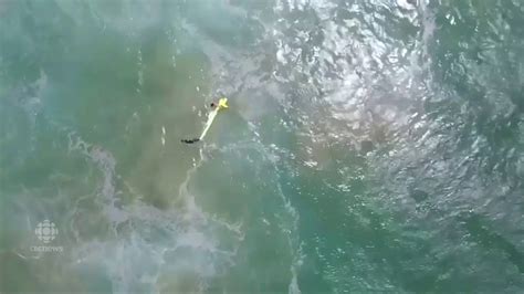 Worlds First Drone Rescue Amazing Swimmers Off Australian Beach