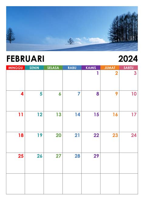 Kalender Februari 2024 Kalender365su