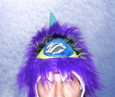 Items Similar To Purple People Eater Costume Hat Furry One Eye One