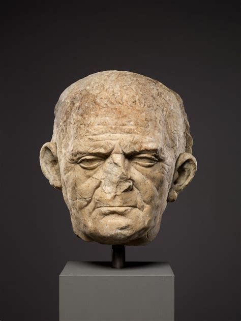 Marble Portrait Of A Man From A Funerary Relief Roman Early