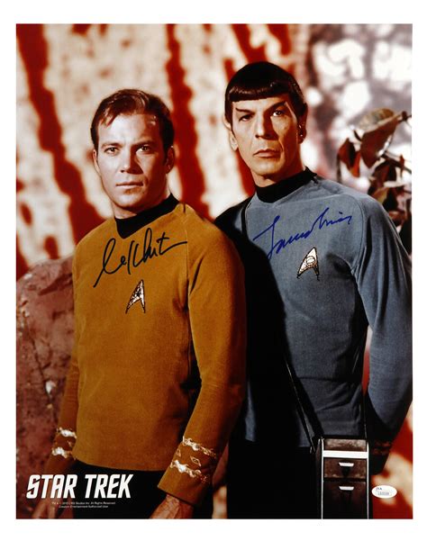 Lot Detail Leonard Nimoy And William Shatner Dual Signed Star Trek